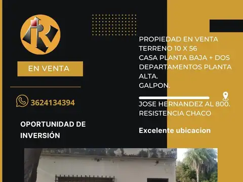 Casa con departamentos independientes 