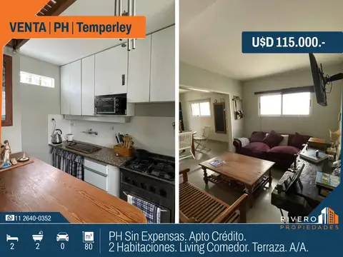 Venta Departamento PH Temperley 3 Habitaciones Sin Expensa