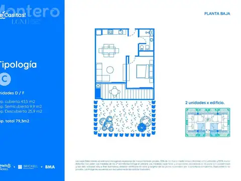 Departamento en Venta de 1 dormitorio