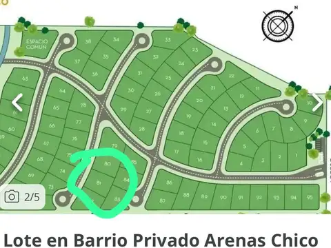 Terreno en Venta en Barrio Arenas Chico, USD 50.000
