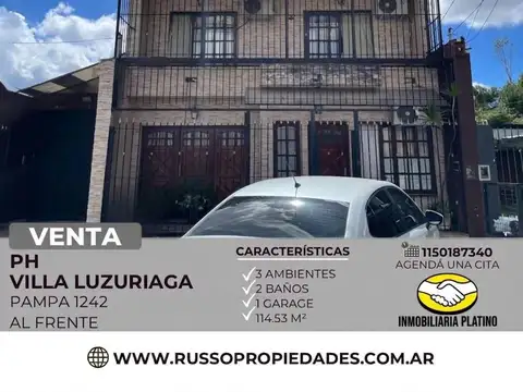Venta departamento 3 ambientes - Villa Luzuriaga