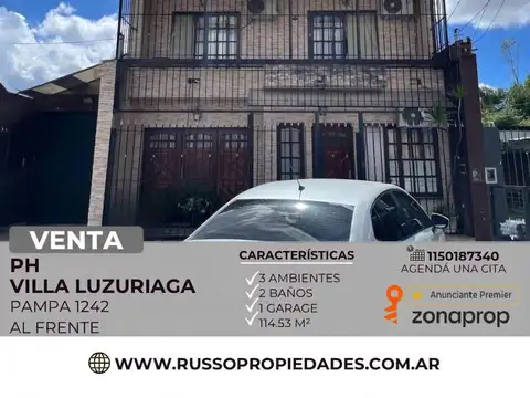 Venta departamento 3 ambientes - Villa Luzuriaga