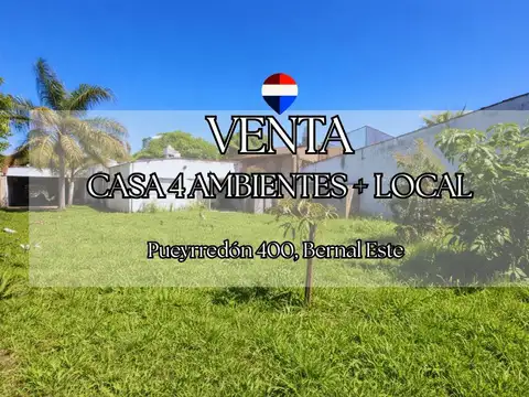 CASA 4 AMBIENTES BERNAL QUILMES COCHERA+LOCAL 