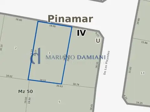 Lote Unifamiliar en Venta en Pinamar Zona B5