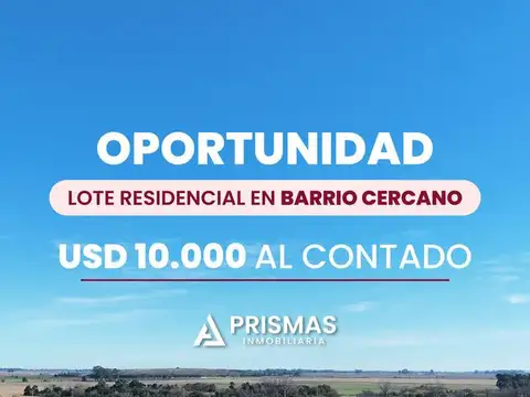 VENTA/ OPORTUNIDAD Terreno en barrio abierto "cercano" San Lorenzo - Ricardone- Cap. Bermudez
