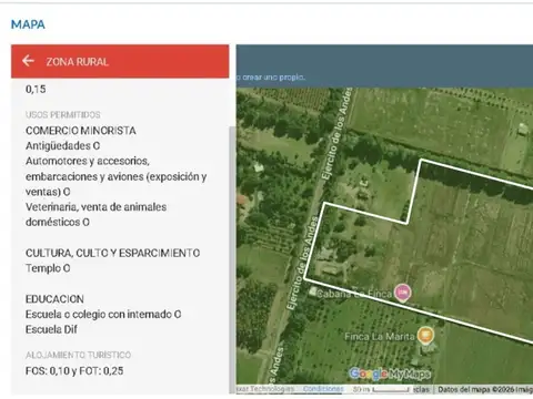Terreno en Venta en Rama Caída, USD 130.000