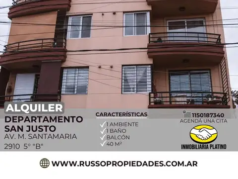 Alquiler monoambiente San juusto