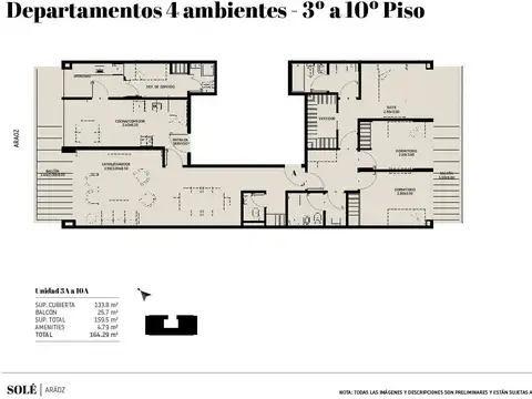 Departamento 4 ambientes con 3 baños
