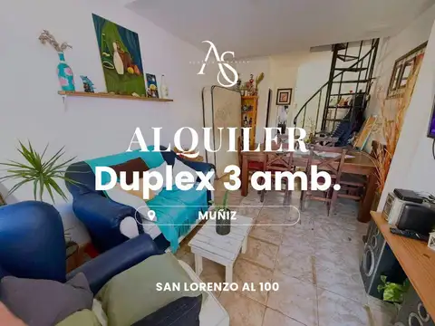 Duplex 3 ambientes con patio en Muñiz