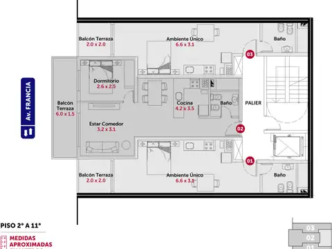 Departamento en Venta de Monoambiente