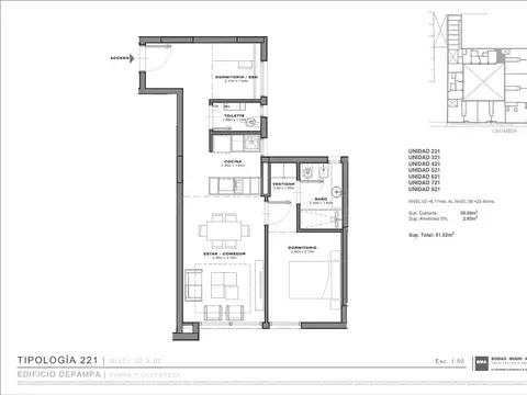 Departamento en Venta de 2 ambientes