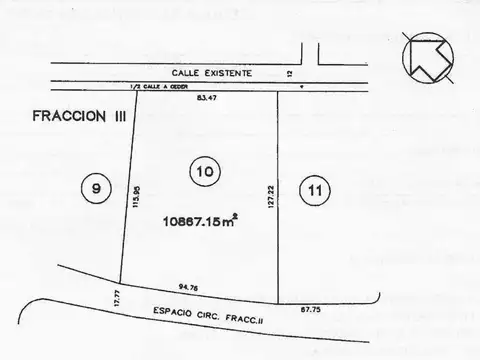 Terreno en Venta de 10867,0 m2