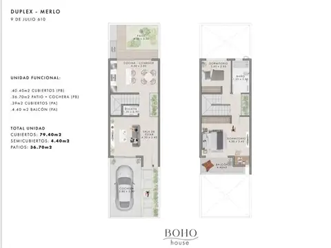 Depto Tipo Casa en Venta en Merlo, USD 110.000