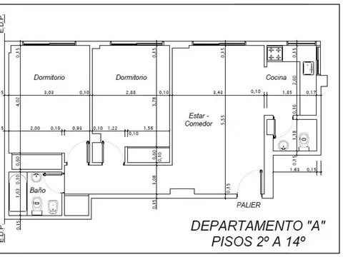 Departamento en Venta de 3 ambientes