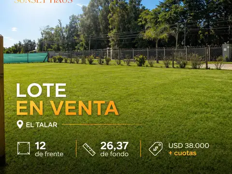 Lote En Venta - El Talar - Anticipo + Cuotas
