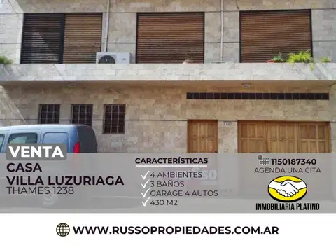 Casa en Venta en Villa Luzuriaga, Partido de La Matanza
