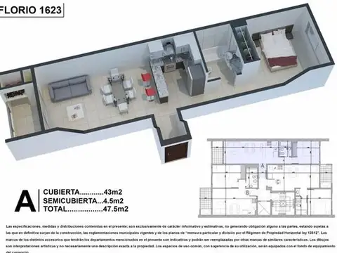 J Florio 1600, Piso 1