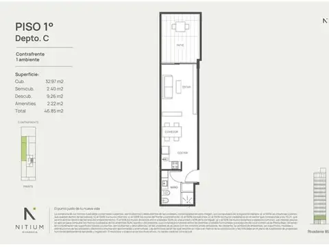 Oficina en el emprendimiento NITIUM RIVADAVIA | ARQUESA