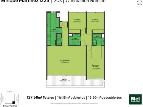 Enrique Martinez 1200, Piso 2°