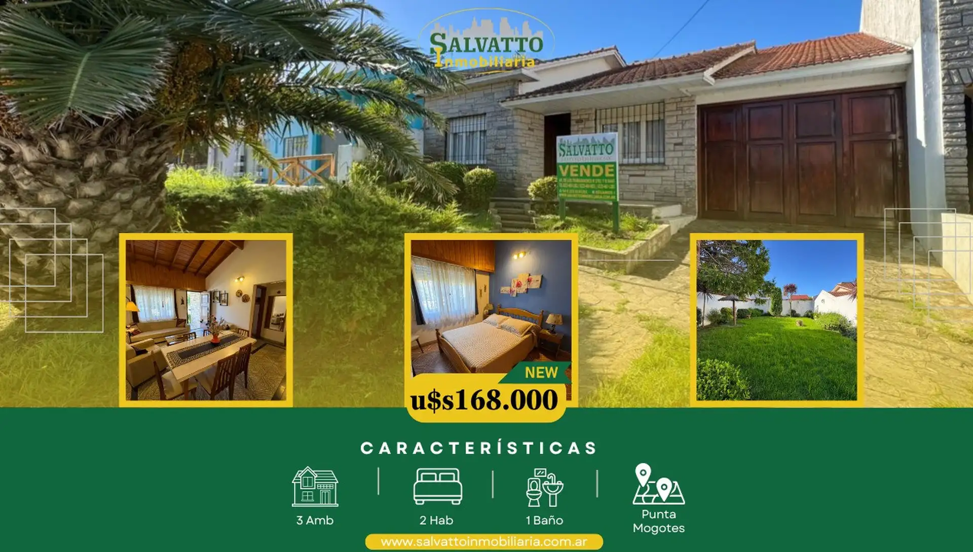 Chalet 3 ambientes en Punta Mogotes
