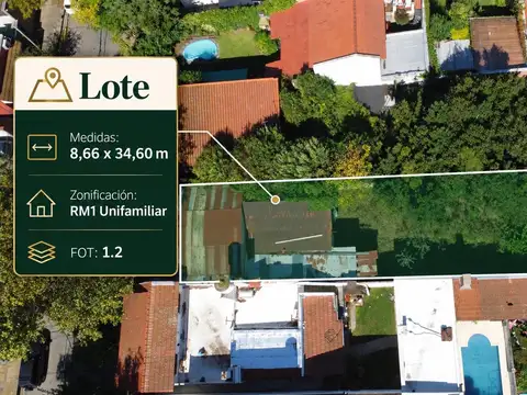 Terreno en Venta en Beccar, USD 160.000