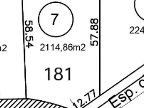 Terreno en Venta de 2160,0 m2
