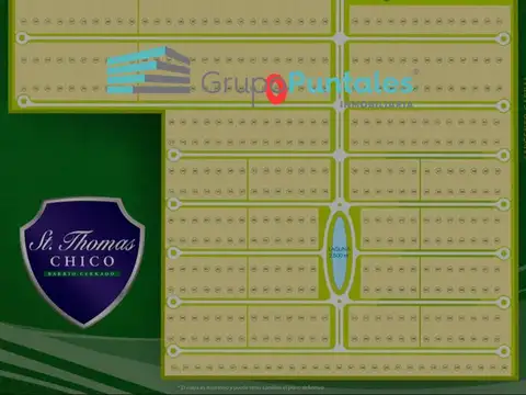 Terreno en Canning en Saint Thomas Chico de 1000 M2 con buena orientación y en el centro del barrio