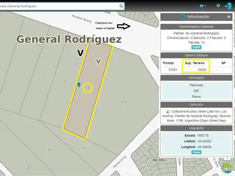 Colectora Sur del Acceso Oeste