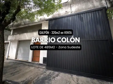 GALPÓN EN VENTA | 320m2, Barrio Colón, Zona Sudeste Córdoba.