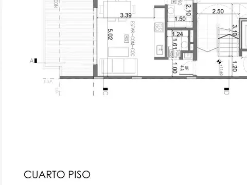 Departamento 3 ambientes con 2 baños