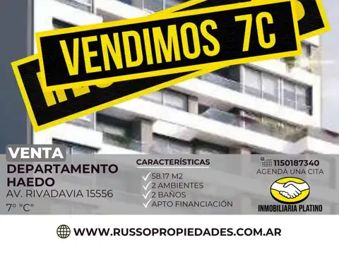 Venta Departamento 2 Ambientes Haedo Moron 7°C