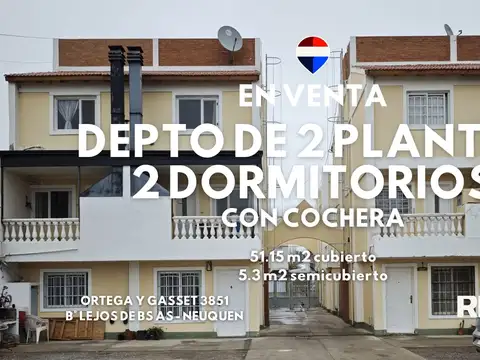 VENTA DEPARTAMENTO 2 DORM CON PARRILLA Y COCHERA