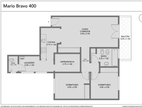 Departamento en Venta de 3 ambientes