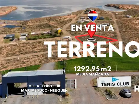LOTE 1293m2 VILLA TENIS CLUB MARI MENUCO NEUQUEN