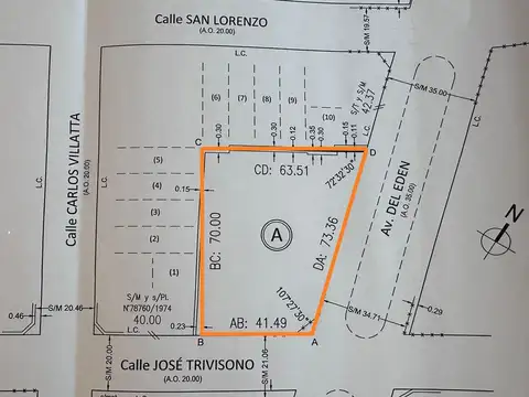 Terreno en Venta de 3675,0 m2