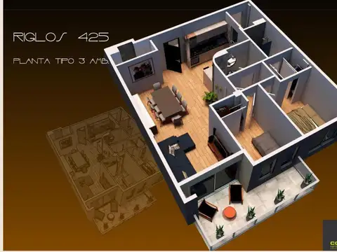 Departamento en Venta de 3 ambientes