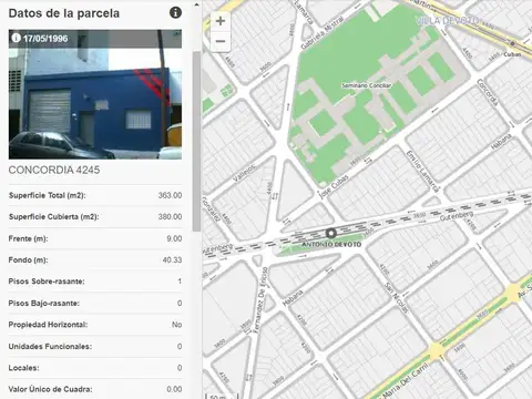 Terreno en Venta 40  mts Fondo