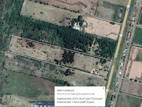 Campo de 6 Hectáreas en Venta sobre Ruta 11 