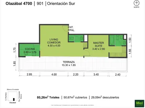 Olazabal 4700, Piso 9