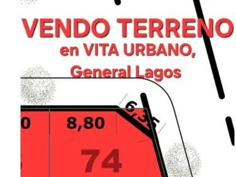 Terreno en Venta 15,75  mts Frente