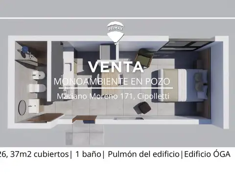 VENTA MONOAMBIENTE EN POZO CIPOLLETTI