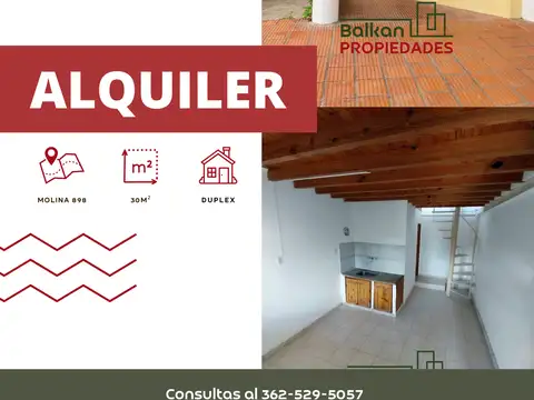 Dúplex en alquiler – Molina 898