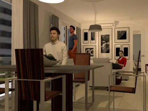 Departamento 2 ambientes con 1 baño