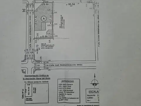 Terreno Av. Genova  Esquina J.V. Gonzalez posibilidad de edificar 5 pisos