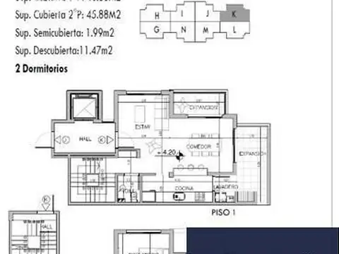 Departamento en Venta de 3 ambientes