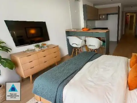 Venta Departamento Monoambiente. Montevideo, Uruguay. Seguridad, Solarium, Parrilla