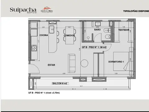 Departamento en Venta de 2 ambientes
