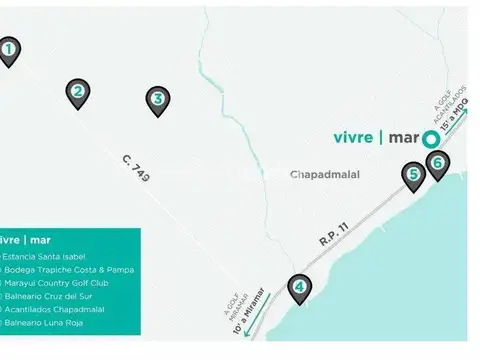 Departamento 3 ambientes venta Vivre Mar Chapadmalal