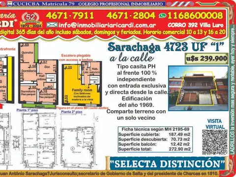 SELECTA  DISTINCIÓN  triplex al frente 100% indep