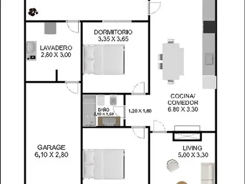 Casa en Venta de 2 dormitorios